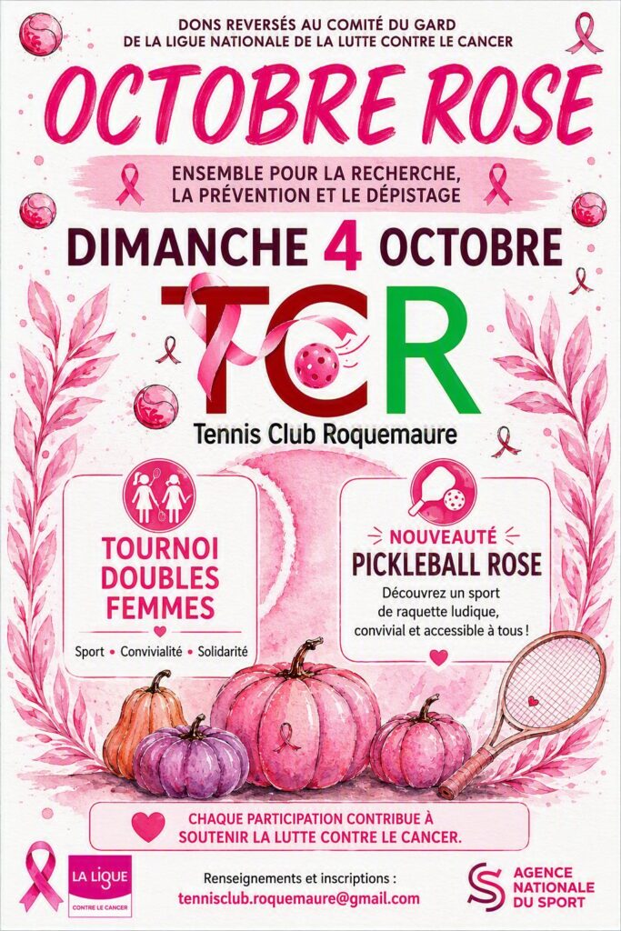 OCTOBRE ROSE AU TENNIS CLUB ROQUEMAURE