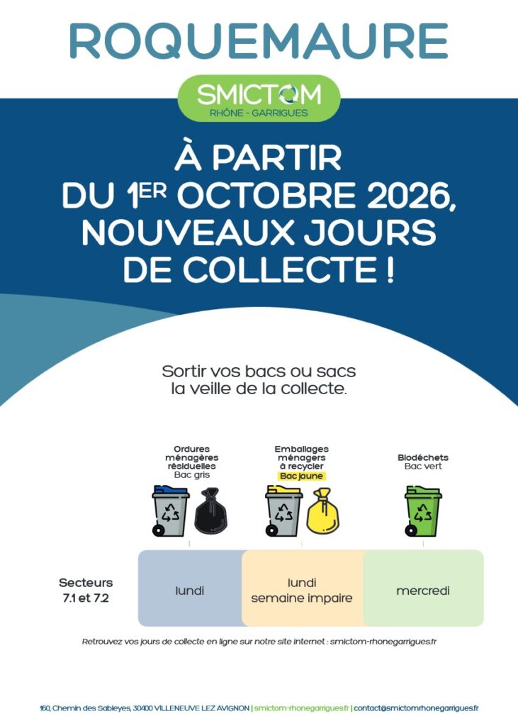 🗑️♻️ MODIFICATION JOURS DE COLLECTE !