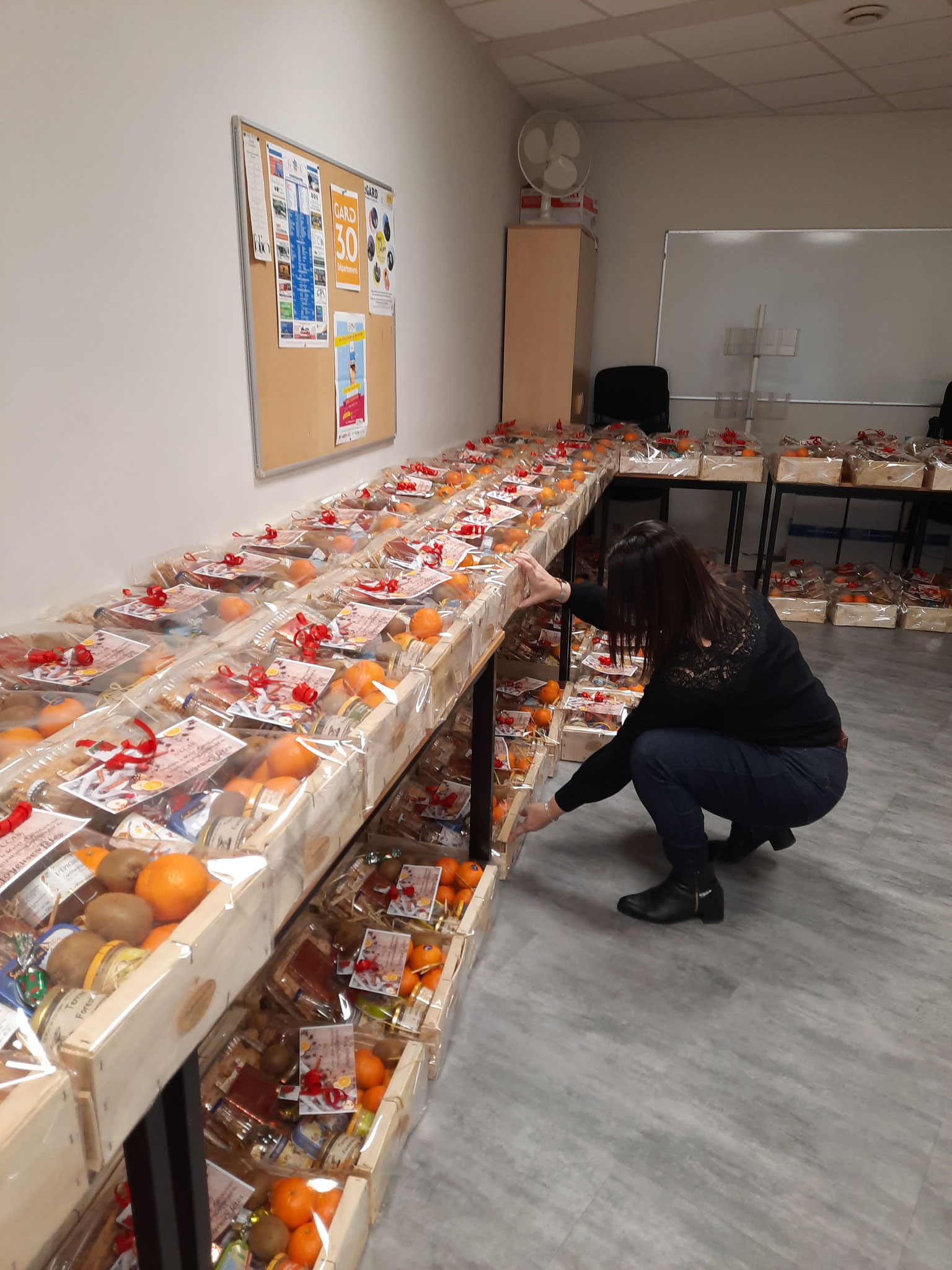 Préparation des colis de Noël des aînés