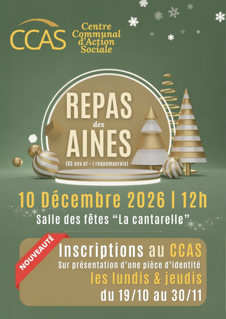 Les inscriptions au Repas des Aînés 2026 sont ouvertes !