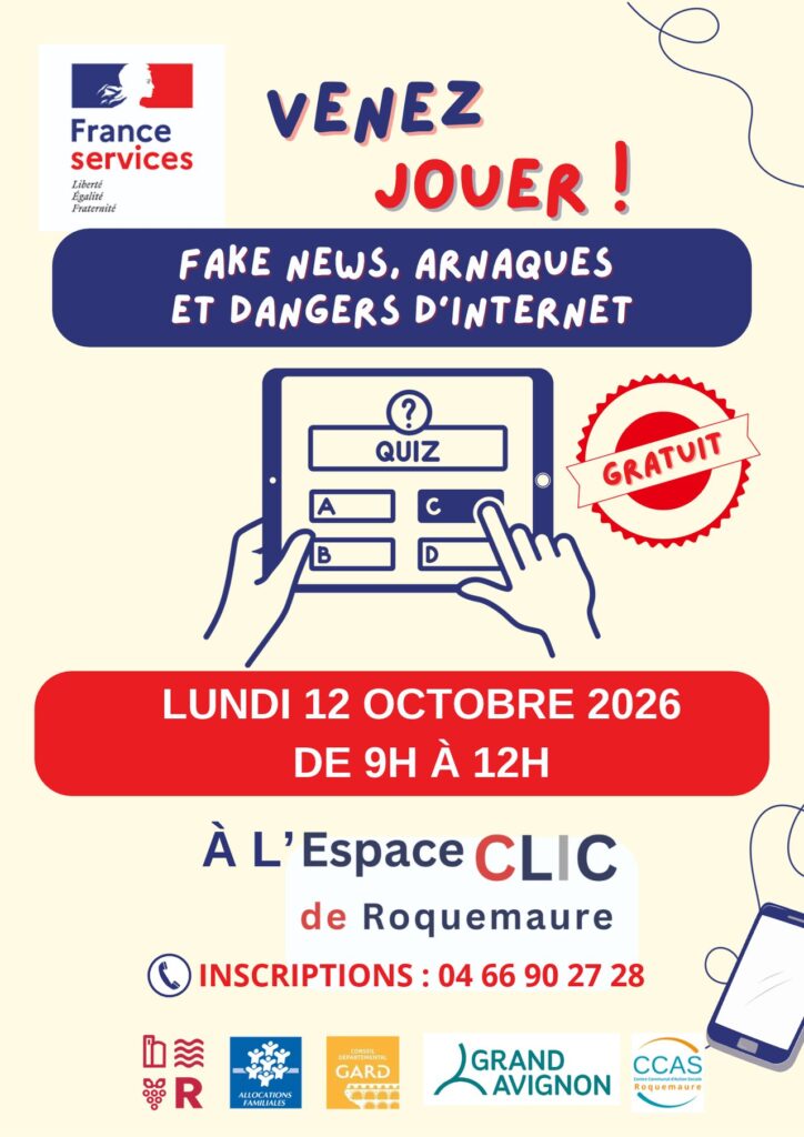 VENEZ JOUER ! « FAKE NEWS, ARNAQUES ET DANGERS D’INTERNET »