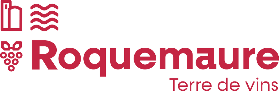 Logotype de Roquemaure, version rouge
